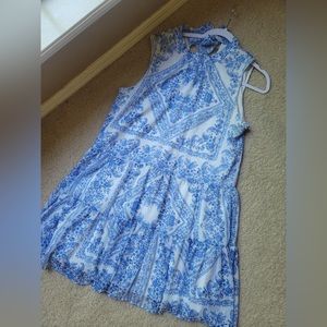 Calvin Klein Flowy Blue and White dress